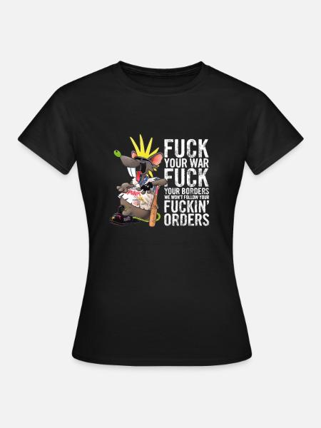 Punk Ratte - Frauen T-Shirt - Schwarz