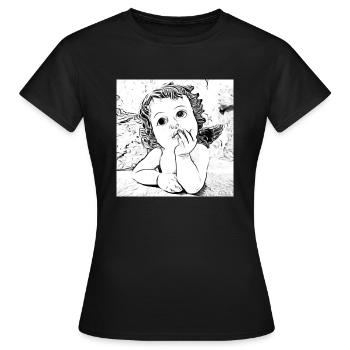 Angel - Women's T-Shirt - black - Front - AI Model Female 172 dark (172cm)