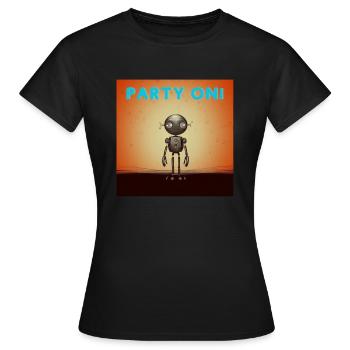 Faire la fête ON - T-shirt Femme - noir - Devant - AI Model Female 172 dark (172cm)