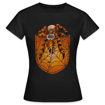 Cobweb Tarantula Gift Chest Pocket Spider - Women's T-Shirt - black - Front - AI Model Female 172 dark (172cm)