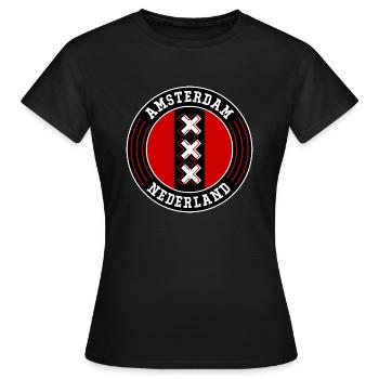 Amsterdam - Women's T-Shirt - black - Front - AI Model Female 172 dark (172cm)