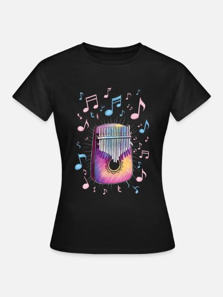 Idiophon Kalimba Geschenk - Frauen T-Shirt - Schwarz