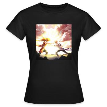 Anime-Gipfel: Der Kampf um die Bestimmung - Frauen T-Shirt - Schwarz - Vorne - AI Model Female 172 dark (172cm)