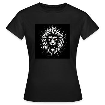 the king lion - Women's T-Shirt - black - Front - AI Model Female 172 dark (172cm)