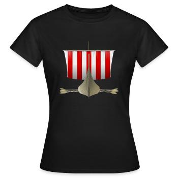 paddle boat sail boat ruderboot segelboot71 - Frauen T-Shirt - Schwarz - Vorne - AI Model Female 172 dark (172cm)