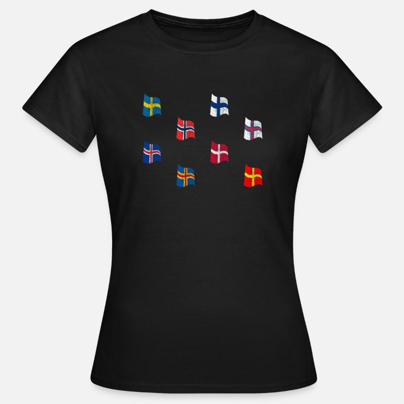 Flags Scandinavia - Women's T-Shirt - black