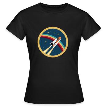 Chemise fantaisie: navette spatiale, USA, NASA - T-shirt Femme - noir - Devant - AI Model Female 172 dark (172cm)
