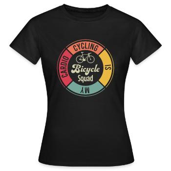 Bicycle Squad, mobilité, environnement, cyclisme - T-shirt Femme - noir - Devant - AI Model Female 172 dark (172cm)