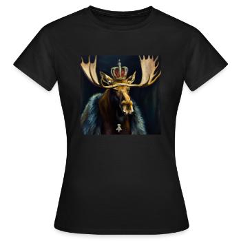 Roi des élans - T-shirt Femme - noir - Devant - AI Model Female 172 dark (172cm)