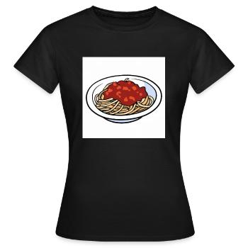 Spaghetti bolognaise - T-shirt Femme - noir - Devant - AI Model Female 172 dark (172cm)