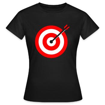 Target bull's-eye - Women's T-Shirt - black - Front - AI Model Female 172 dark (172cm)