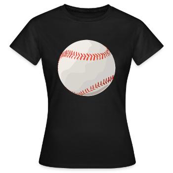 Baseball Ball Handschuh Spieler Amerika Geschenk - Frauen T-Shirt - Schwarz - Vorne - AI Model Female 172 dark (172cm)
