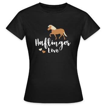 Haflinger Love - Women's T-Shirt - black - Front - AI Model Female 172 dark (172cm)