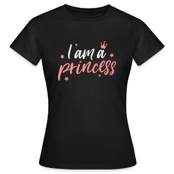 Je suis une princesse princesse - T-shirt Femme - noir - Devant - AI Model Female 172 dark (172cm)