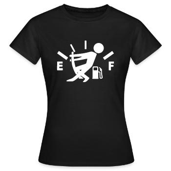 Faire le plein d’essence station-service drôle - T-shirt Femme - noir - Devant - AI Model Female 172 dark (172cm)