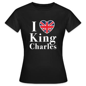 Ich liebe König Charles - Frauen T-Shirt - Schwarz - Vorne - AI Model Female 172 dark (172cm)