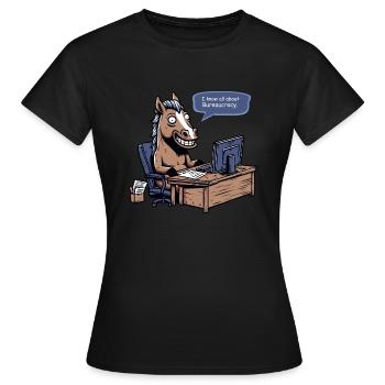 Büro Hengst - Frauen T-Shirt - Schwarz - Vorne - AI Model Female 172 dark (172cm)