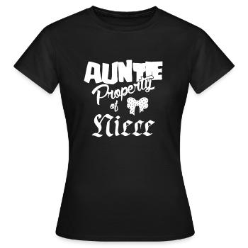 Auntie Property of Niece - Women's T-Shirt - black - Front - AI Model Female 172 dark (172cm)