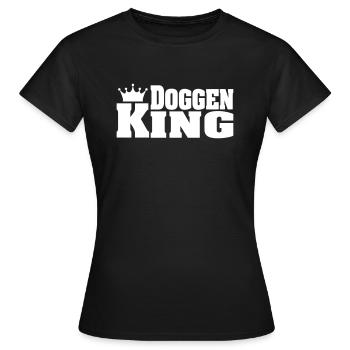 DOGGEN KING Deutsche Dogge - Frauen T-Shirt - Schwarz - Vorne - AI Model Female 172 dark (172cm)