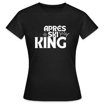 Aprés Ski - T-shirt Femme - noir - Devant - AI Model Female 172 dark (172cm)