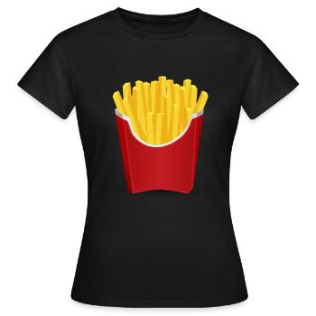 chips - Women's T-Shirt - black - Front - AI Model Female 172 dark (172cm)