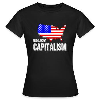 États Unis - T-shirt Femme - noir - Devant - AI Model Female 172 dark (172cm)