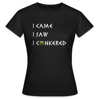 Je suis venu, j’ai vu que j’ai conkered - T-shirt Femme - noir - Devant - AI Model Female 172 dark (172cm)