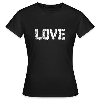 LOVE - T-shirt Femme - noir - Devant - AI Model Female 172 dark (172cm)