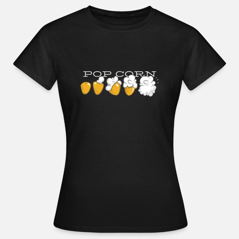 Évolution du pop-corn - T-shirt Femme - noir