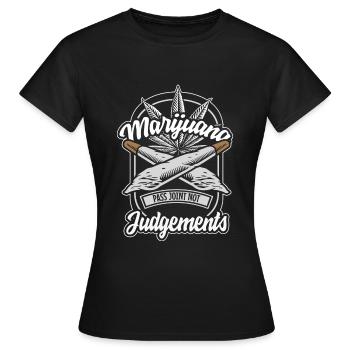 Kiffen Ganja Hashish - Women's T-Shirt - black - Front - AI Model Female 172 dark (172cm)