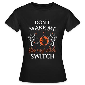 Soirée balais de sorcellerie Walpurgis - T-shirt Femme - noir - Devant - AI Model Female 172 dark (172cm)