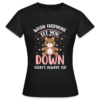 Teddy Baby Kinder Stofftier - Frauen T-Shirt - Schwarz - Vorne - AI Model Female 172 dark (172cm)