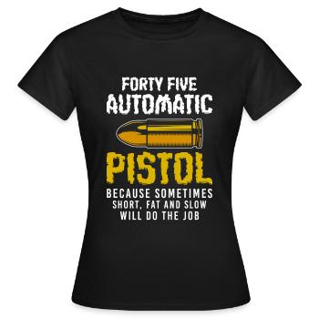 Tir sportif de chasse au fusil de chasse au pistolet - T-shirt Femme - noir - Devant - AI Model Female 172 dark (172cm)