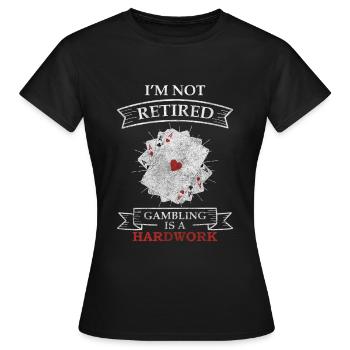 Karten Karte Blackjack Spiel - Frauen T-Shirt - Schwarz - Vorne - AI Model Female 172 dark (172cm)