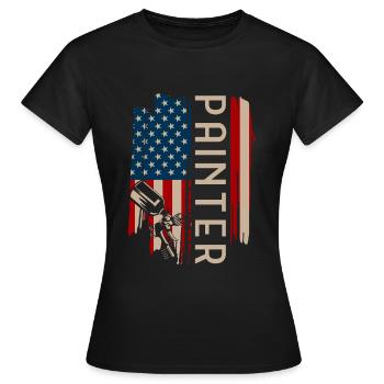 Peinture - T-shirt Femme - noir - Devant - AI Model Female 172 dark (172cm)