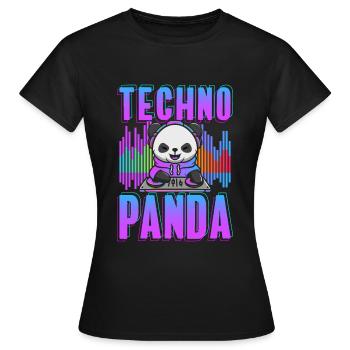 Rave Rave Musik Electro Abfeiern - Frauen T-Shirt - Schwarz - Vorne - AI Model Female 172 dark (172cm)