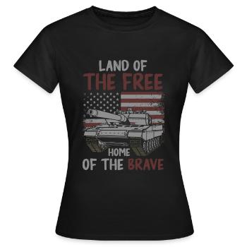 Militär Veteran Waffe Dog Tag - Frauen T-Shirt - Schwarz - Vorne - AI Model Female 172 dark (172cm)