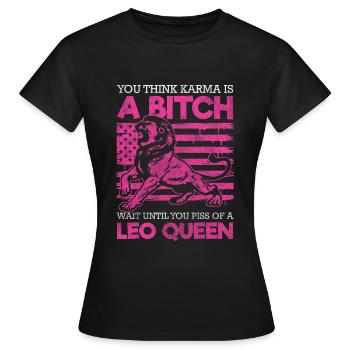 Constellation de superstition du Lion - T-shirt Femme - noir - Devant - AI Model Female 172 dark (172cm)
