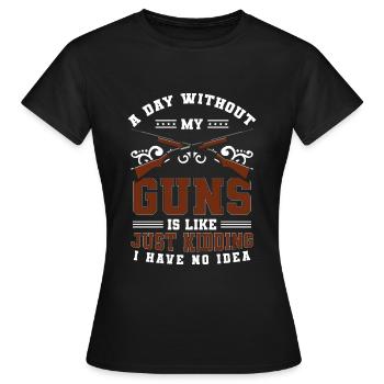 Gun Club Weapons Target - Women's T-Shirt - black - Front - AI Model Female 172 dark (172cm)