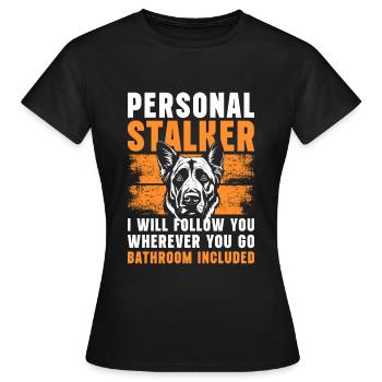 Hund Rassehund - Frauen T-Shirt - Schwarz - Vorne - AI Model Female 172 dark (172cm)