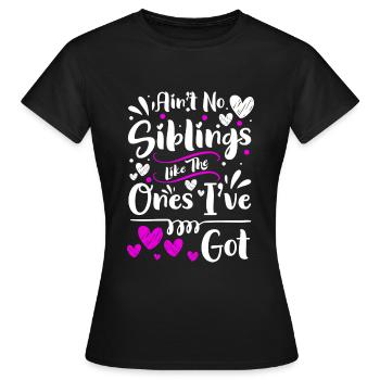 Amour fraternel, enfants, amour, cohésion - T-shirt Femme - noir - Devant - AI Model Female 172 dark (172cm)