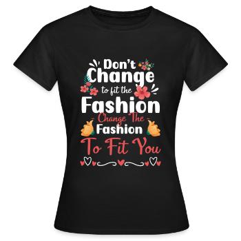 Mode Individuel Fashion Queen Trendsetter - T-shirt Femme - noir - Devant - AI Model Female 172 dark (172cm)