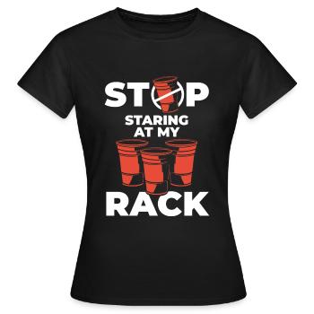 Beerpong Mug à boire - T-shirt Femme - noir - Devant - AI Model Female 172 dark (172cm)