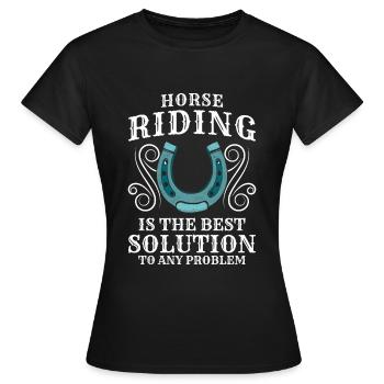 Riding Ride Friendship Pony - Women's T-Shirt - black - Front - AI Model Female 172 dark (172cm)