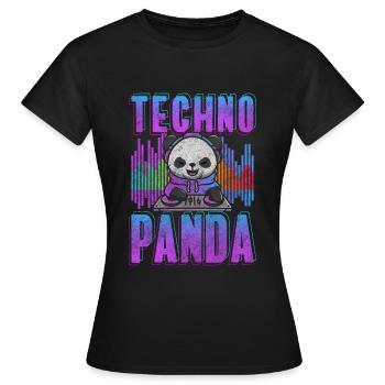 Rave Minimal Jumpstyle - T-shirt Femme - noir - Devant - AI Model Female 172 dark (172cm)