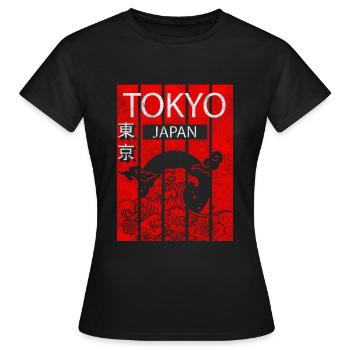 Asien Urlaub Japanisch - Frauen T-Shirt - Schwarz - Vorne - AI Model Female 172 dark (172cm)
