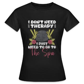 Wellness Relax Mensch Abschalten - Frauen T-Shirt - Schwarz - Vorne - AI Model Female 172 dark (172cm)