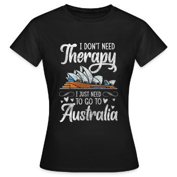Australie Voyage Pride Pays de vacances - T-shirt Femme - noir - Devant - AI Model Female 172 dark (172cm)