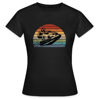 jet ski - Frauen T-Shirt - Schwarz - Vorne - AI Model Female 172 dark (172cm)