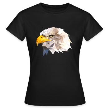 Aigle à tête blanche aigle de mer Aigle américain Eagle - T-shirt Femme - noir - Devant - AI Model Female 172 dark (172cm)